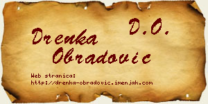 Drenka Obradović vizit kartica